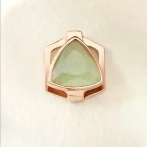 KEEP Collective Triangular Stone-Aventurine-Rose Gold Charm